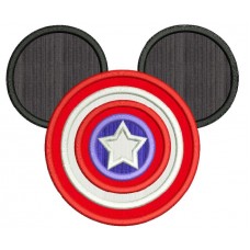 Mickey Mouse Captain America 02 Applique Embroidery Design